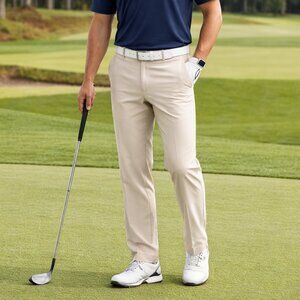 SNAKE EYES Men's Beige Lightweight Golf Pants, W36 L32